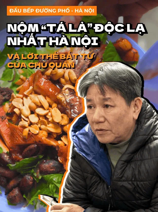 Món nộm ngẩu pín nổi tiếng lâu năm ở Hà Nội cùng "lời thế bất tử" của chủ quán